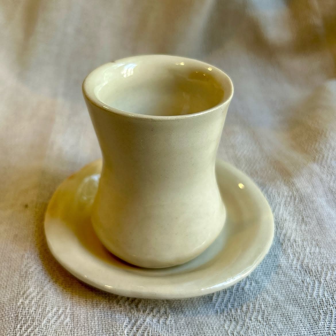 A piece thrown on the wheel at Studio Madrasi