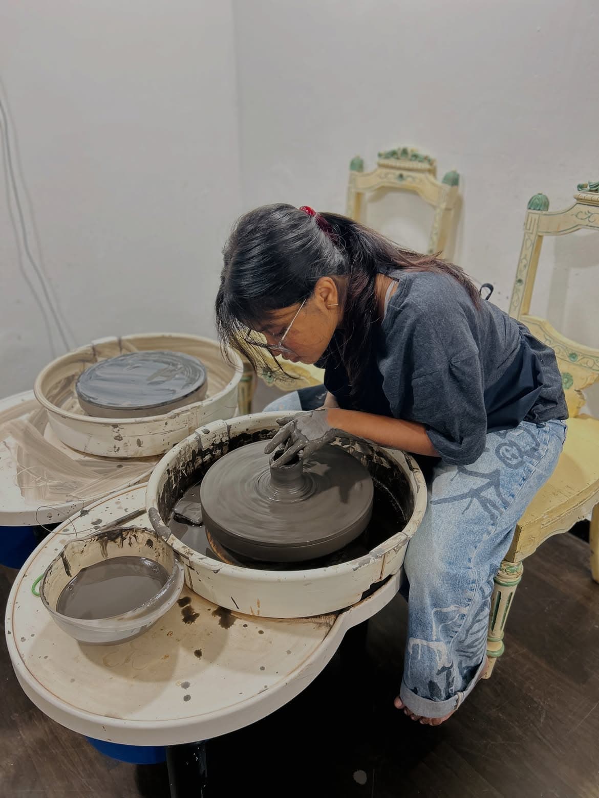 Glazing and painting work at Studio Madrasi