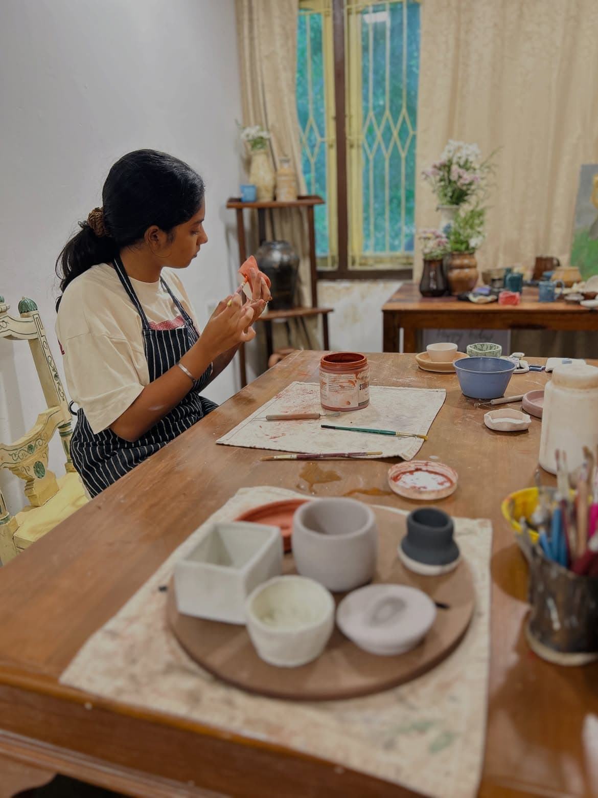 Glazing and painting work at Studio Madrasi