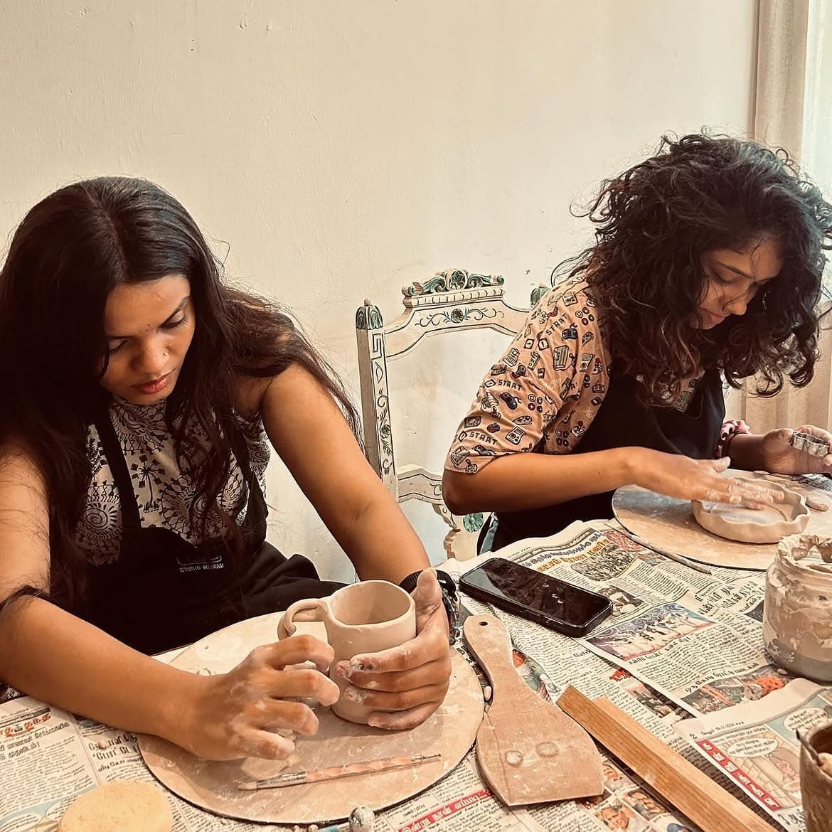 Inside the Studio Madrasi pottery studio
